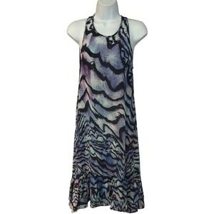 ATEEN PRINTED BELTED SILK DRESS 38